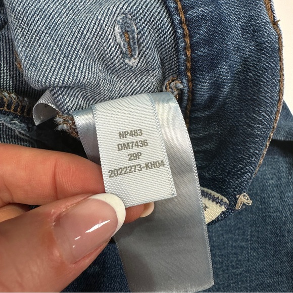 Madewell kick out jeans mid rise stretch denim patch pockets 29P - Picture 9 of 9